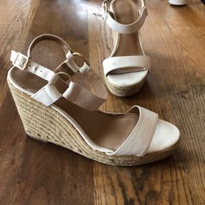 White strapey wedges